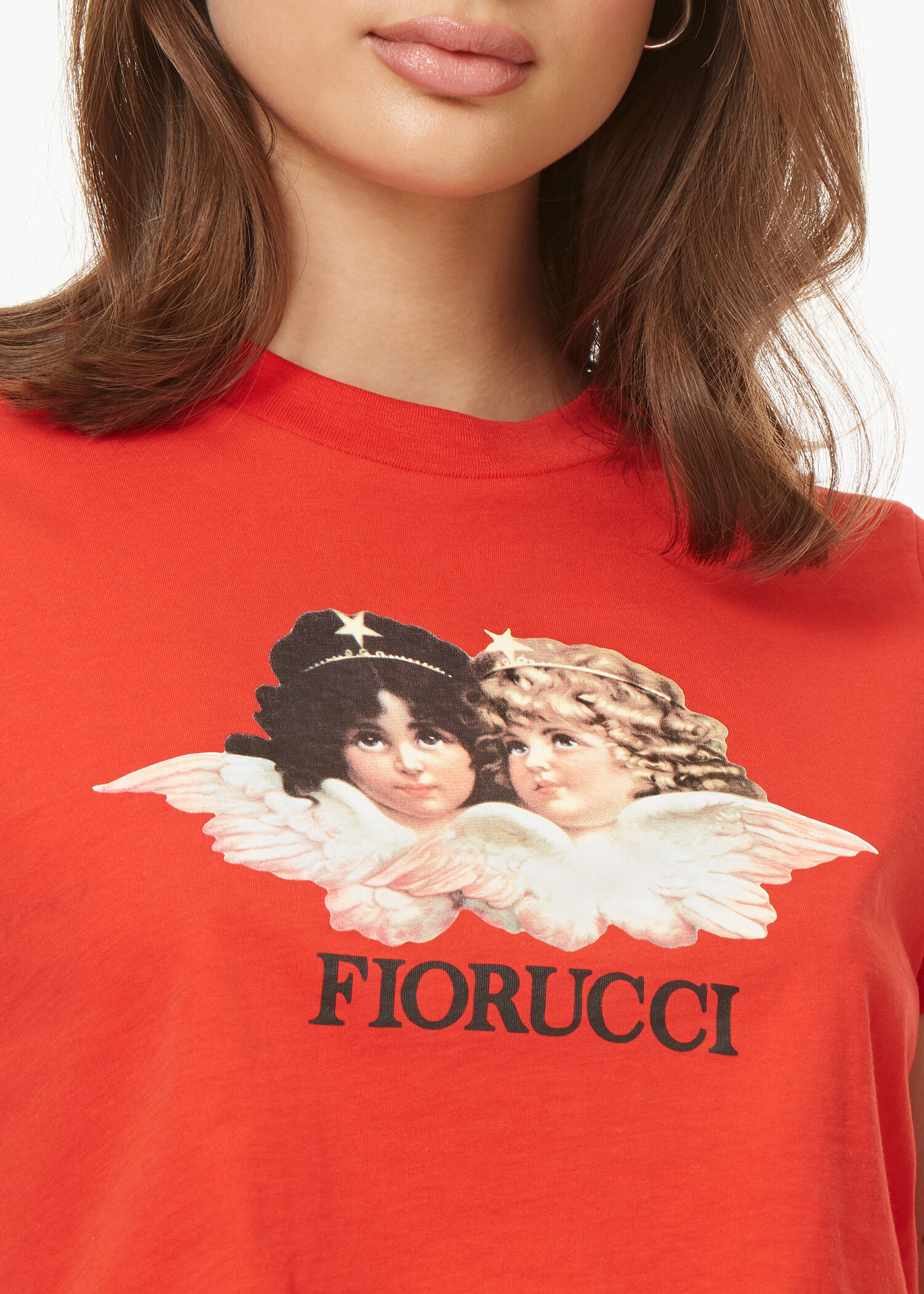 Angels Crop T-Shirt Blood Orange